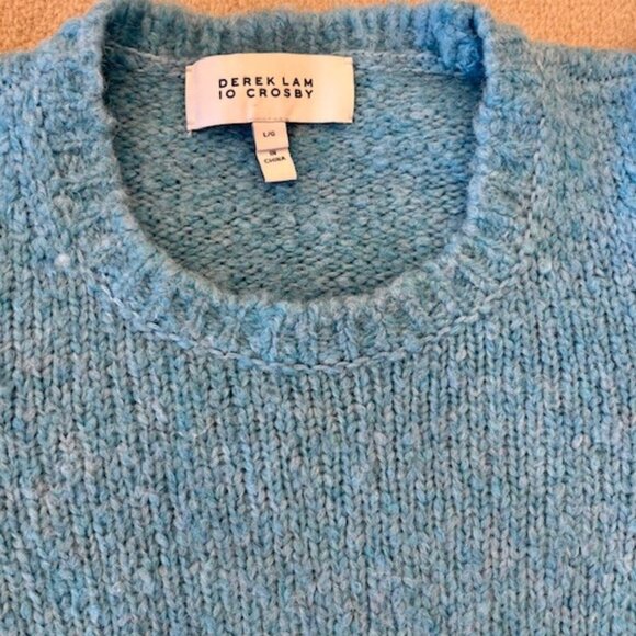 Derek Lam 10 Crosby Locken Puff Sleeve Sweater in Light Blue - Women's - Picture 10 of 12